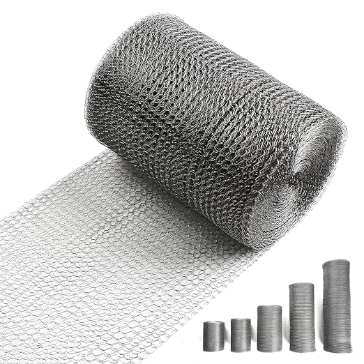 5" X 50 ft 304 Stainless Steel Mesh, Wire Mesh by RyxrhswzpStainlessSteelWireMeshforRodentPlantsGardenHouseandDIY