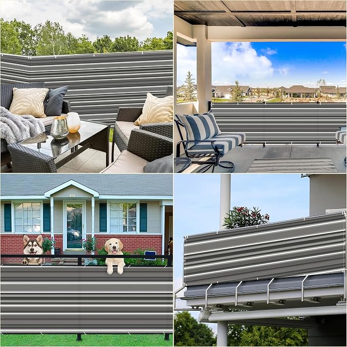 Privacy Screen 8.2' x 23' UV Protection Weather-Resistant Garden Fence - Image 7