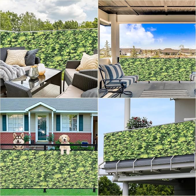 Balcony Privacy Screen 4.9' x 16.4' Durable and UV Resistant Patio Privacy - Image 7
