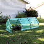 Sunnydaze Outdoor Portable Mini Cloche Greenhouse with 3 Zipper Doors